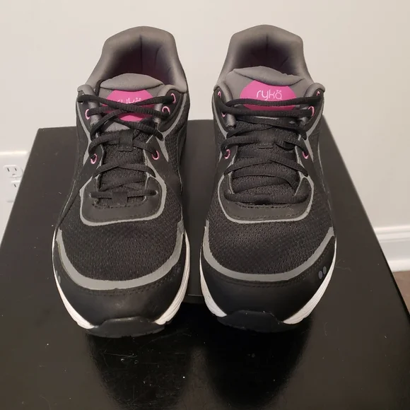 Ryka SKY WALK Walking Shoes Sneakers Black Pink Memory Foam Women's Size 8.5M - Picture 2 of 10